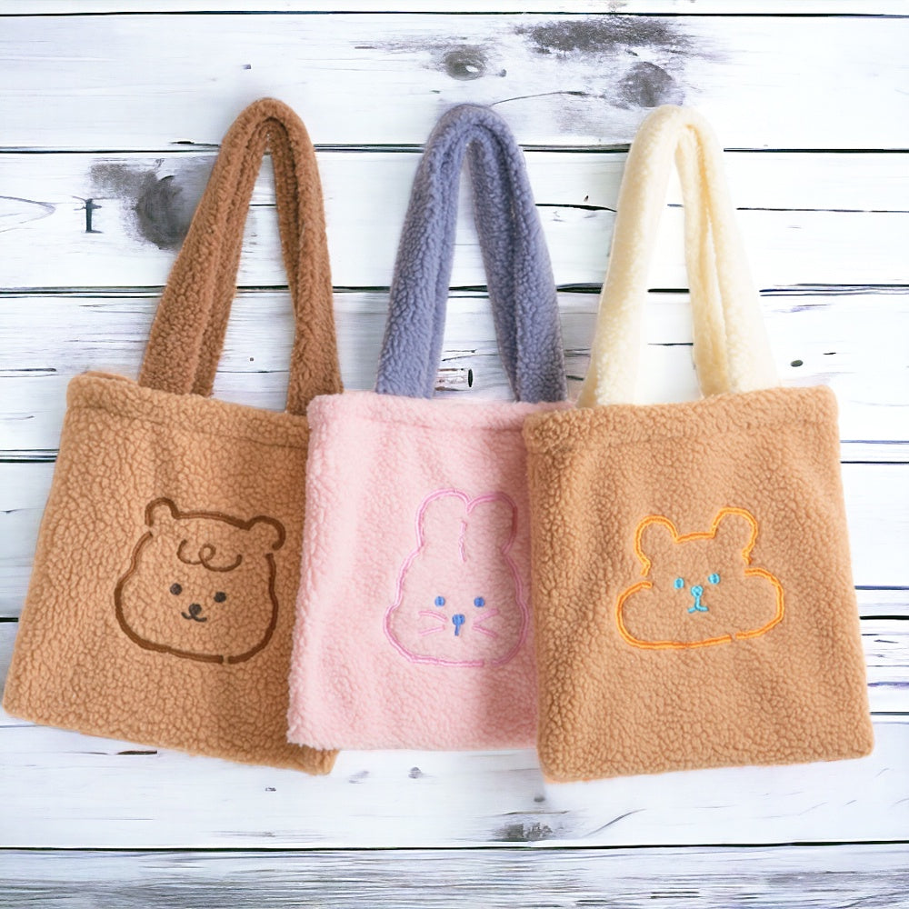 DAISO 韓國 大創 毛茸茸手袋 手提袋 大創手提袋 提袋 時尚手袋 送禮 韓國 庶務客