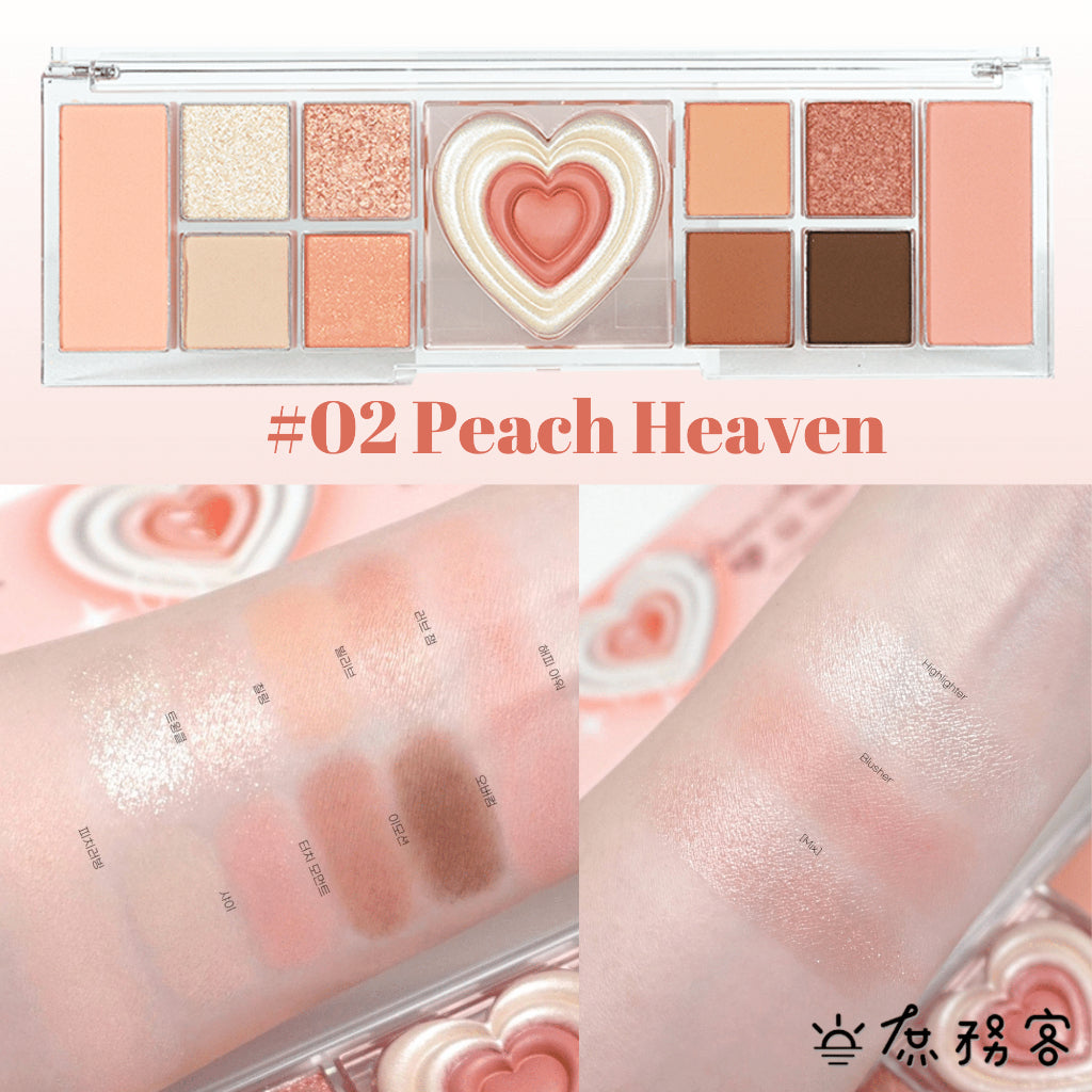 Peripera 眼影盤 愛心眼影盤 藥果眼影 庫洛魔法使聯名 12色眼影盤 尺子眼影盤 眼頰盤 眼影 韓國 庶務客