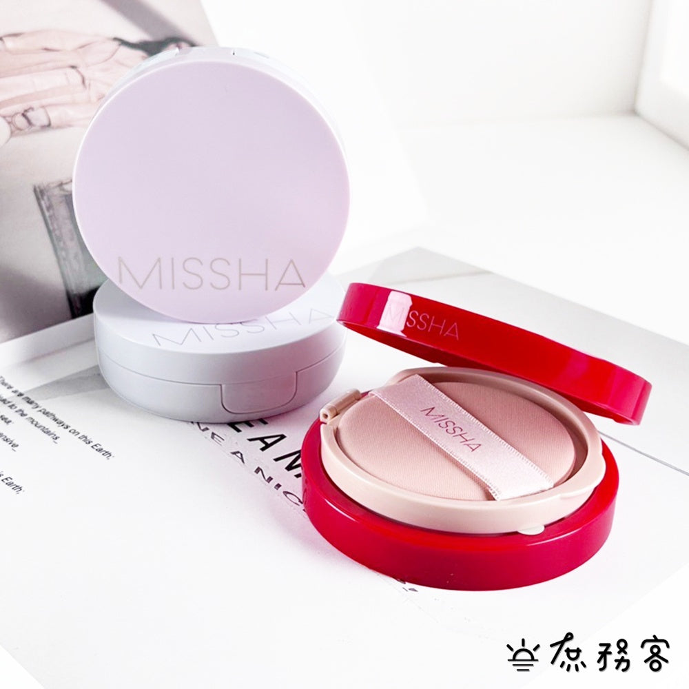 MISSHA 氣墊粉餅 紅絲絨 紅盒 持久遮瑕 水感保濕 金盒 銀盒 魔法 氣墊粉餅 韓國 庶務客