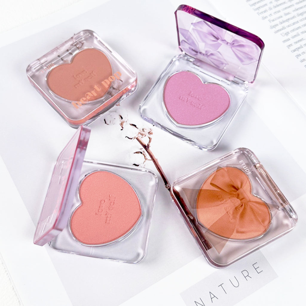 ETUDE 愛戀頰心光感腮紅 腮紅 霧面腮紅 愛心腮紅 單色腮紅 霧面柔光 珠光 韓國 庶務客