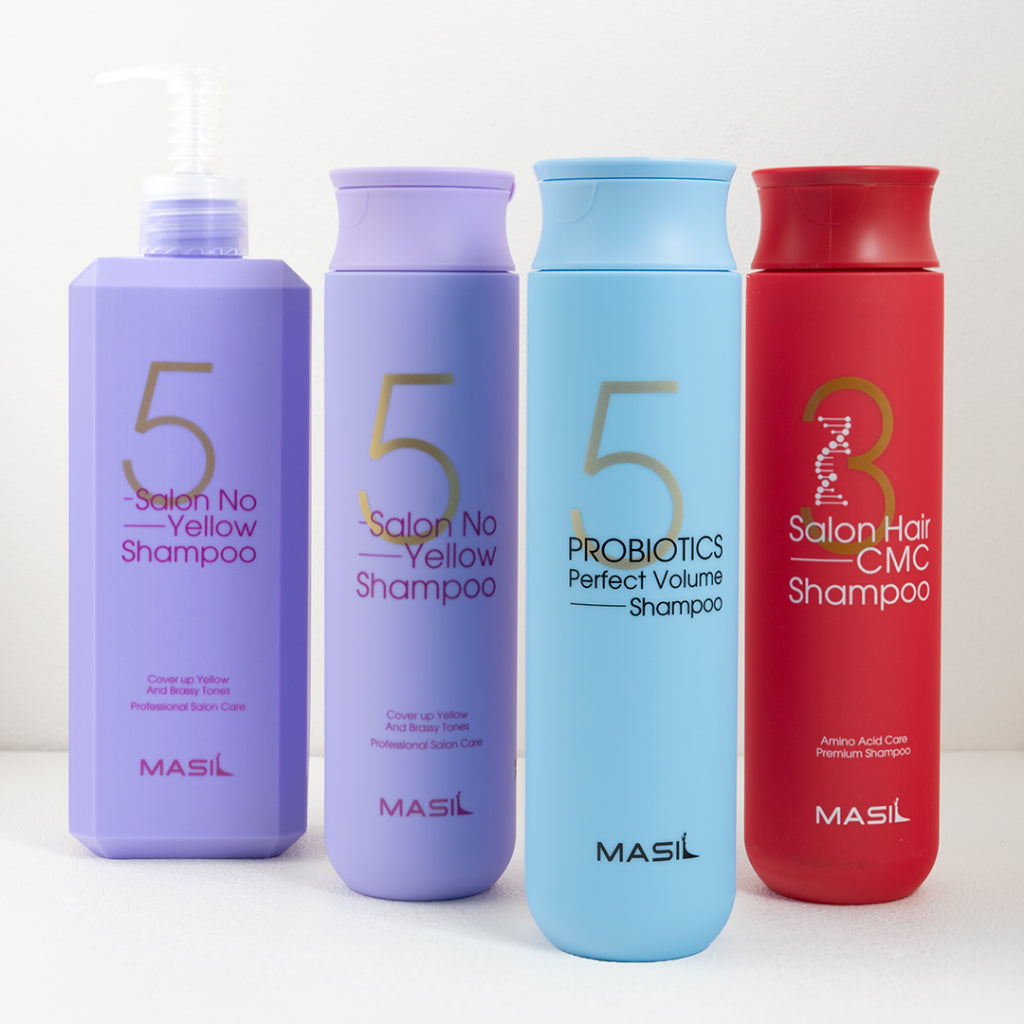 Masil salonhair系列 洗髮精 3次方洗髮精髮膜 5采洗髮精 護色洗髮精 去黃護色 補水 豐盈 韓國 庶務客