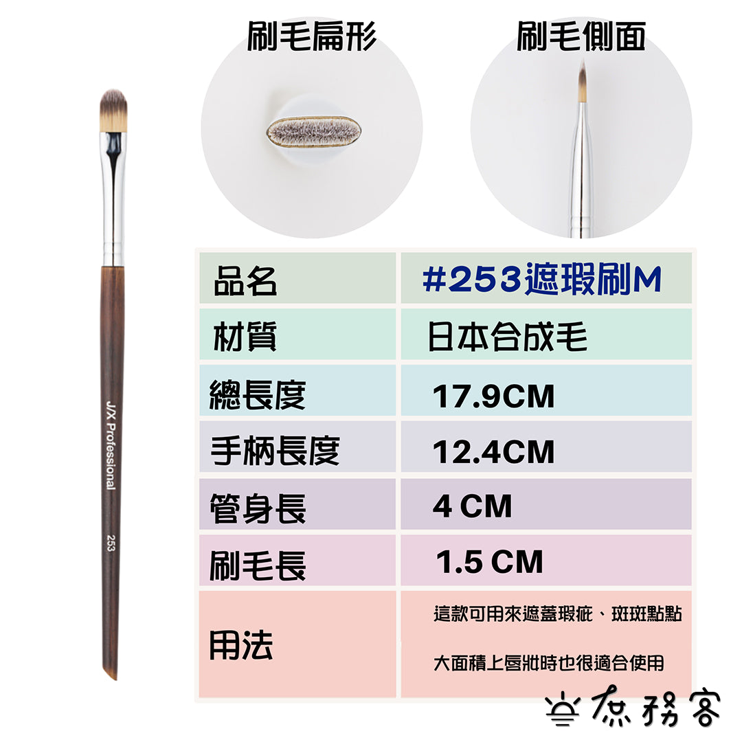 J/X 遮瑕刷 255 遮瑕膏專用刷具 刷具 遮瑕刷 刷子 Concealer Brush JX 韓國 庶務客