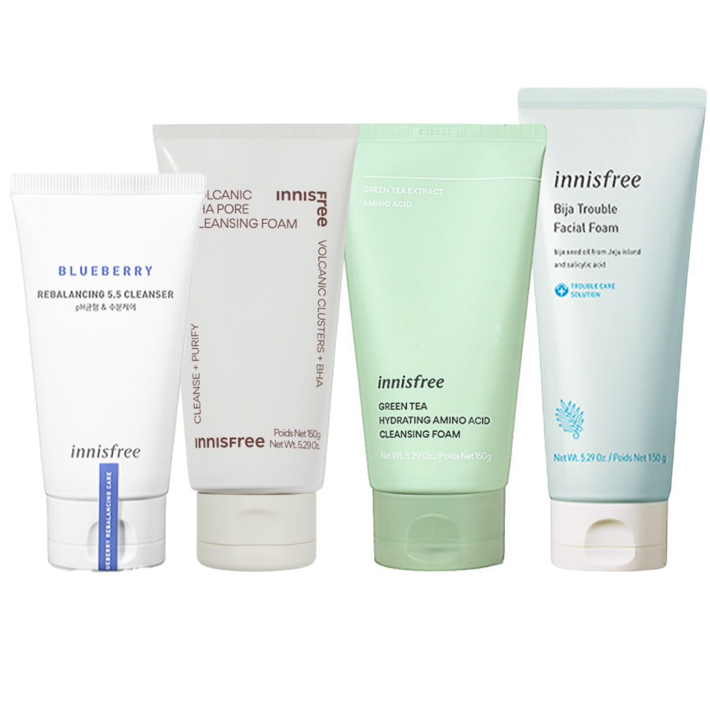 INNISFREE 洗面乳 綠茶洗面乳 火山泥洗面乳 橄欖洗面乳 蘋果洗面乳 藍莓洗面乳 香榧 潔面泡沫 韓國 庶務客
