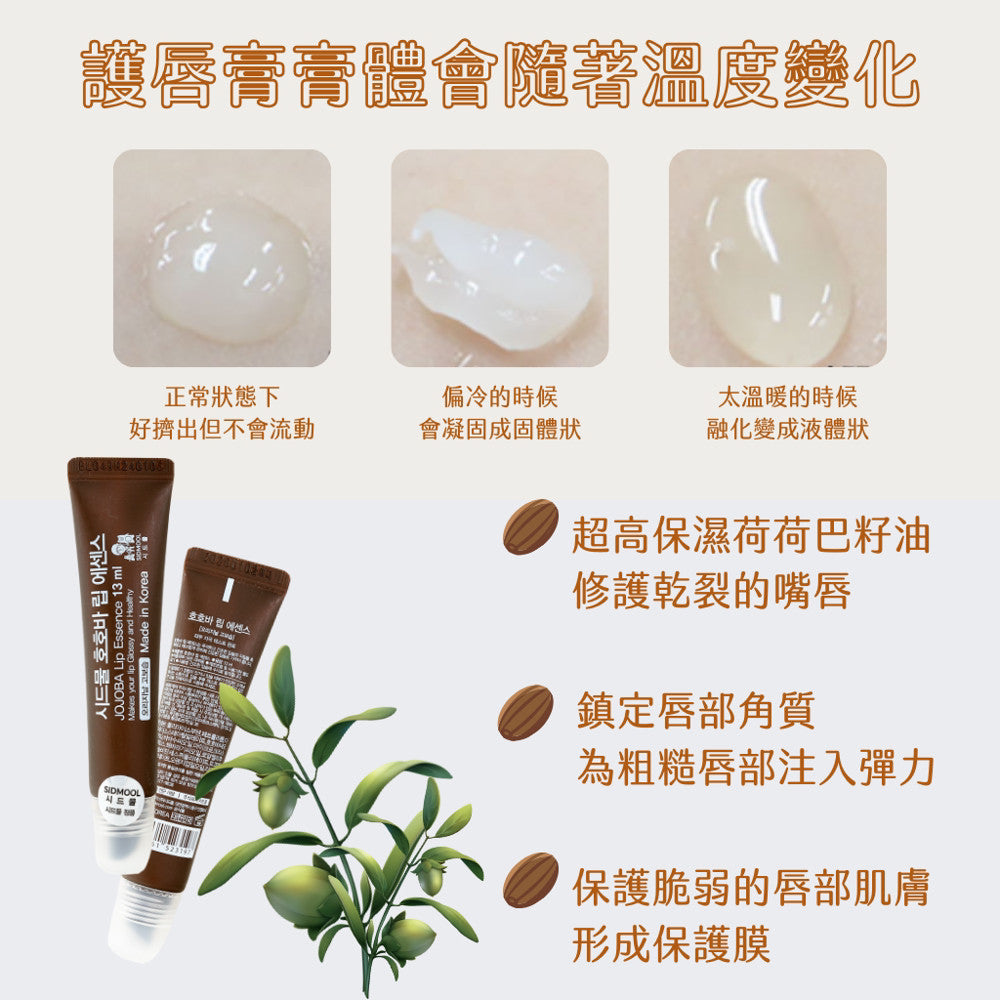 SIDMOOL 韓國正品代購 荷荷巴護唇膏 護唇膏 護唇精華 OLIVEYOUNG 韓國 庶務客