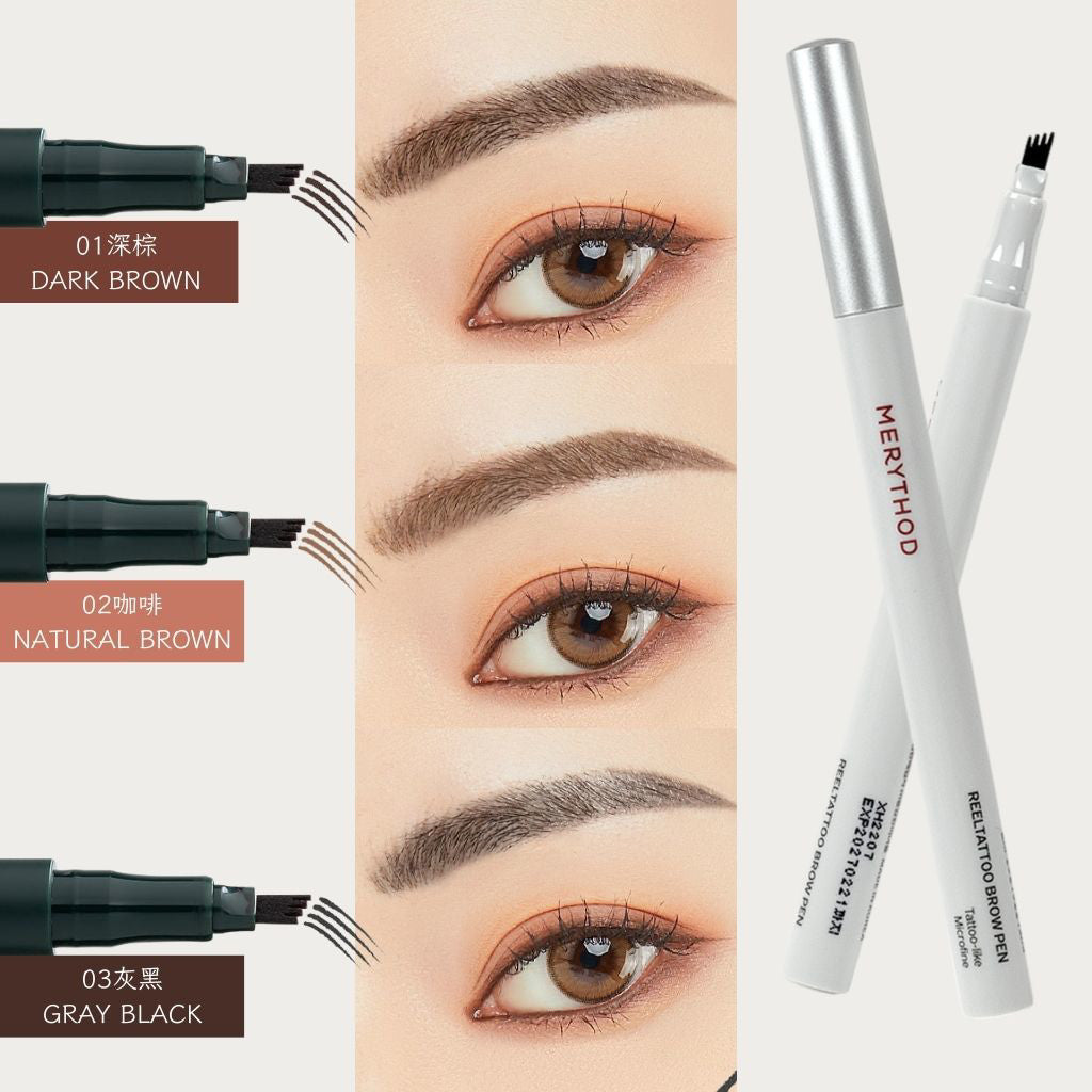 MERYTHOD 絲滑持久眉筆 眉筆 刺青眉筆 持久眉筆 reeltattoo brow pen 小眾美妝 韓國 庶務客