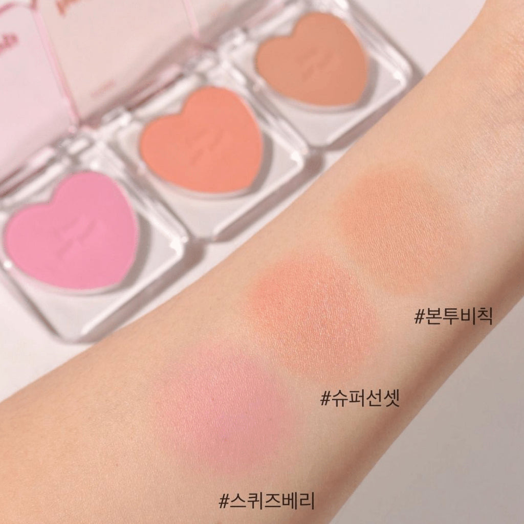ETUDE 愛戀頰心光感腮紅 腮紅 霧面腮紅 愛心腮紅 單色腮紅 霧面柔光 珠光 韓國 庶務客