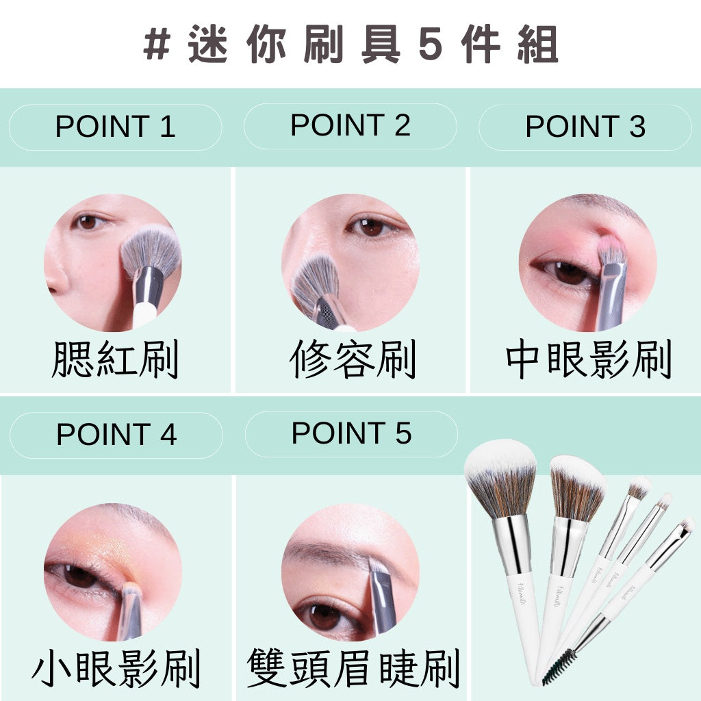 fillimilli 刷具 眼影刷 粉底刷 蜜粉刷 腮紅刷 V型粉底刷 眉刷 睫毛刷 822V 851 韓國 庶務客